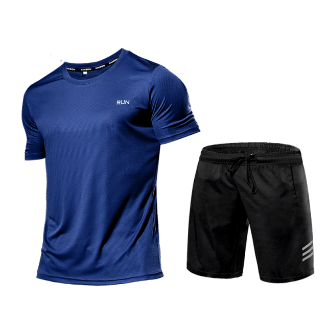 Men's Sportswear Tracksuit Gym Compression Clothing Fitness Running Set Athletic Wear T Shirts Ropa Deportiva Hombre Camisetas