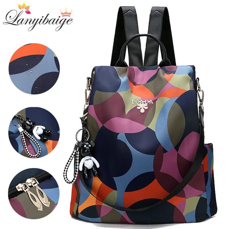 Fashion Backpack Women Oxford Cloth Shoulder Bags School Bags for Teenage Girls Light Ladies Travel Backpack mochila feminina