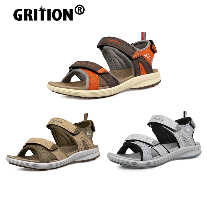 GRITION Womens Outdoor Sandals Flat Trekking Girls Beach Shoes Fashion Light Weight Non Slip Casual Sports Summer 2021 Size 41