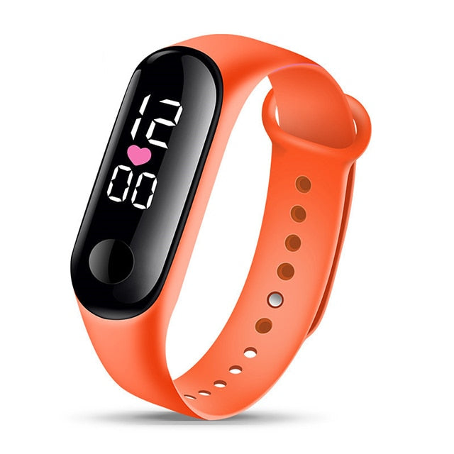 Fashion Sports Watch For Kids Children Waterproof Led Digital Watch Ultra-light Silicone Strap Teen Boys Girls WristWatch Unisex