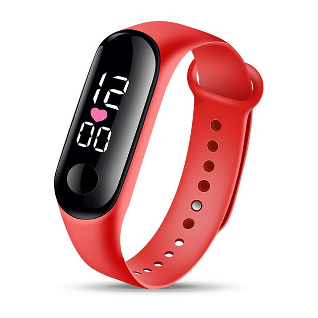 Fashion Sports Watch For Kids Children Waterproof Led Digital Watch Ultra-light Silicone Strap Teen Boys Girls WristWatch Unisex