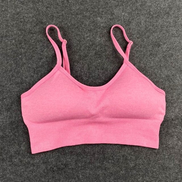 Nessaj Seamless Bra Women Gym Underwear Solid Women Fitness Tank Top Bras Athletic Vest Girl Shirt Sport Running Sports Wear