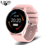 LIGE 2021 Smart watch Ladies Full touch Screen Sports Fitness watch IP67 waterproof Bluetooth For Android iOS Smart watch Female