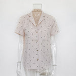 Pocket Long Sleeve Turn Down Collar Women Blouse Office Lady Polka Dot Cotton Casual Shirts 2021 New Spring