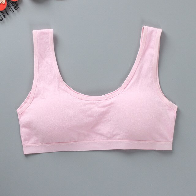 5pcs/Lot Cotton Young Girls Training Bra 8-18 Years Old Children Sports Wear Bras Teenage Undervest Adolescente Kids Camisoles