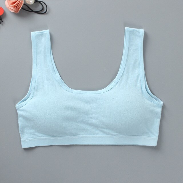 5pcs/Lot Cotton Young Girls Training Bra 8-18 Years Old Children Sports Wear Bras Teenage Undervest Adolescente Kids Camisoles