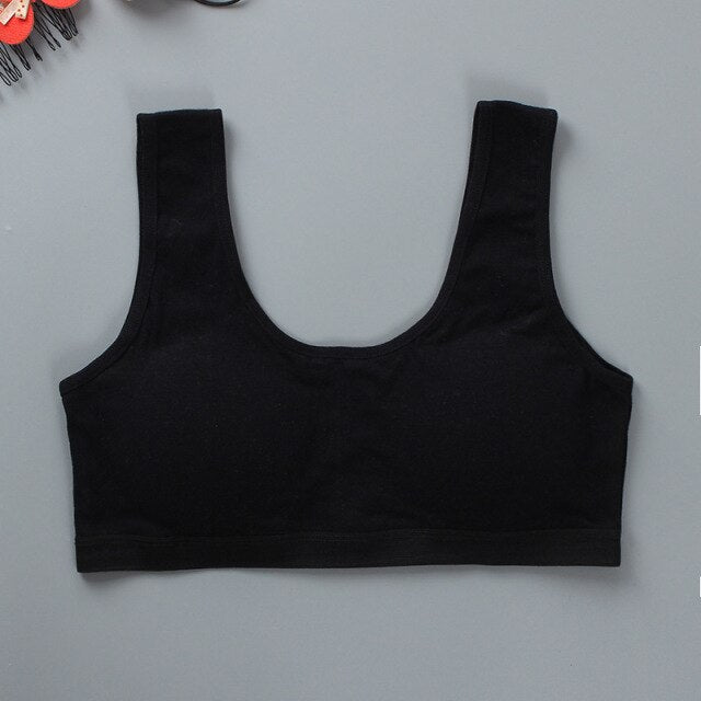 5pcs/Lot Cotton Young Girls Training Bra 8-18 Years Old Children Sports Wear Bras Teenage Undervest Adolescente Kids Camisoles