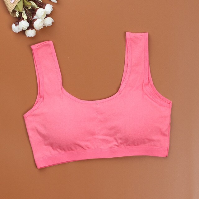 5pcs/Lot Cotton Young Girls Training Bra 8-18 Years Old Children Sports Wear Bras Teenage Undervest Adolescente Kids Camisoles