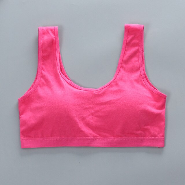 5pcs/Lot Cotton Young Girls Training Bra 8-18 Years Old Children Sports Wear Bras Teenage Undervest Adolescente Kids Camisoles