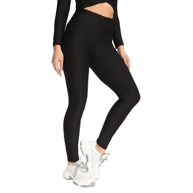 Yoga Pants Sport Leggings for Fitness Tights Leggins Women Push Up Workout Woman Sports Female Wear Honeycomb Legging Black