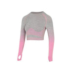 Breathable Yoga Woman Shirts Fitness Sports Crop Top Gym Seamless Top Workout Wear For Girl Energy Running Sports Shirts