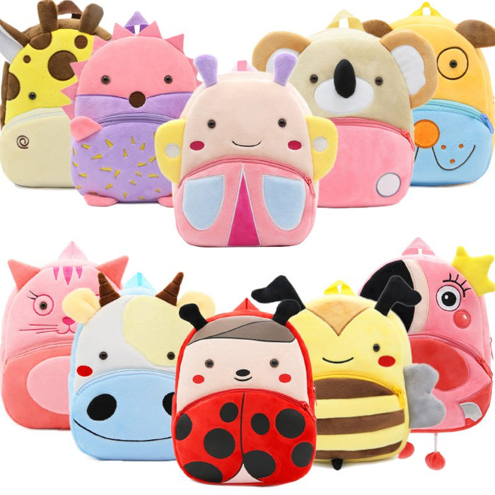 2020 Cartoon Kids Plush Backpacks Mini Kindergarten Schoolbag Plush Animal Backpack Children School Bags Girls Boys Backpack