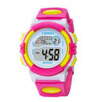 Navy Blue Camouflage Kids Watches LED Colorful Flash Digital Waterproof Alarm For Boys Girls Date Week Creative Children's Clock