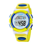 Navy Blue Camouflage Kids Watches LED Colorful Flash Digital Waterproof Alarm For Boys Girls Date Week Creative Children's Clock