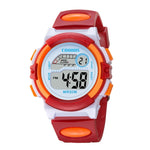 Navy Blue Camouflage Kids Watches LED Colorful Flash Digital Waterproof Alarm For Boys Girls Date Week Creative Children's Clock