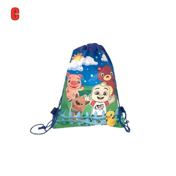8/16/24/50PCS Unicorn Drawstring bag for Girls Travel Storage Package School Backpacks Children Birthday Party Favors skull bag