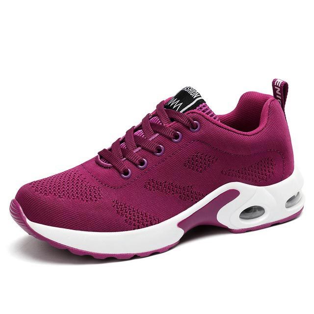 Oversize Summer Air Cushion Women Sport Shoes Women&#39;s Sneakers Lady Sports Shoes Breathable Running Shoes Female Purple GME-0097