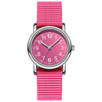 Easy to Read Kids Quartz Watches Nylon Strap Sweat Proof Japan Movement Boys and Girl