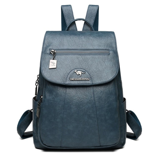 2020 Women Leather Backpacks High Quality Female Vintage Backpack For Girls School Bag Travel Bagpack Ladies Sac A Dos Back Pack
