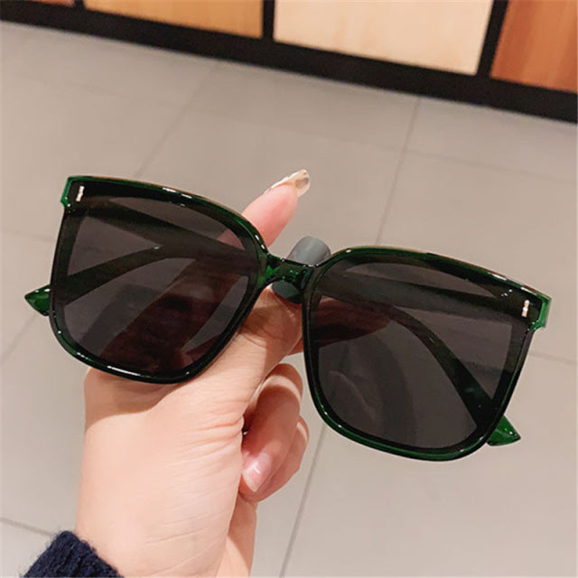 YOOSKE Retro Polarized Sunglasses Men Women Popular Square Sun Glasses Ladies Black Eyeglasses Driver Goggles UV400 Mirror