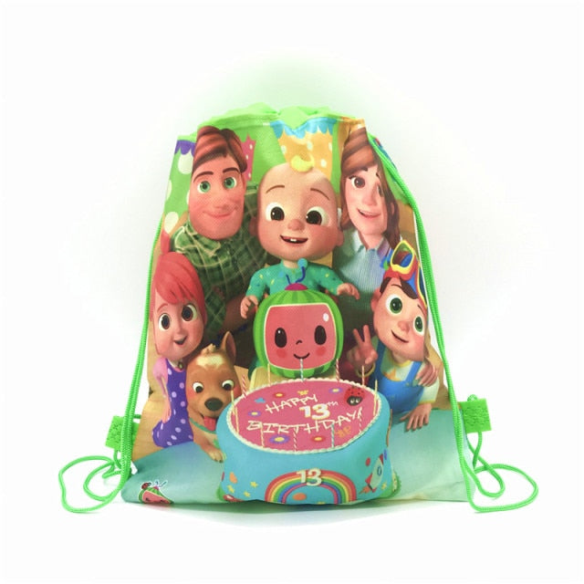 8/16/24/50PCS Unicorn Drawstring bag for Girls Travel Storage Package School Backpacks Children Birthday Party Favors skull bag