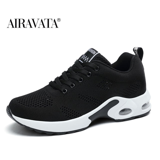 Fashion Women Lightweight Sneakers Outdoor Sports Breathable Mesh Comfort Running Shoes Air Cushion Lace Up