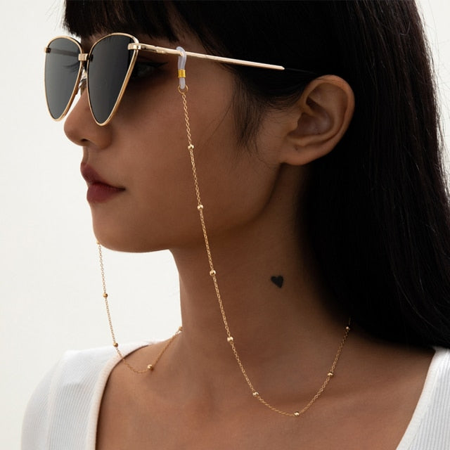 Fashion Glasses Chains Women Eyeglasses Sunglasses Eyewears Cord Holder Neck Strap Rope Chain Lady Pearl Mask Hanging Rope