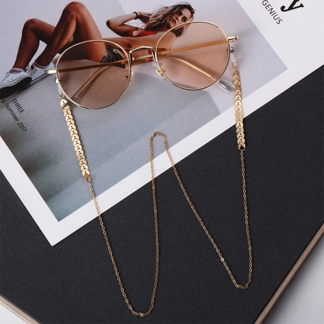 Fashion Glasses Chains Women Eyeglasses Sunglasses Eyewears Cord Holder Neck Strap Rope Chain Lady Pearl Mask Hanging Rope