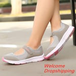Summer Breathable Women Sneakers Healthy Walking Mary Jane Shoes Sporty Mesh Sport Running Mother Gift Light Flats 35-42 Size
