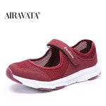 Summer Breathable Women Sneakers Healthy Walking Mary Jane Shoes Sporty Mesh Sport Running Mother Gift Light Flats 35-42 Size