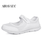 Summer Breathable Women Sneakers Healthy Walking Mary Jane Shoes Sporty Mesh Sport Running Mother Gift Light Flats 35-42 Size