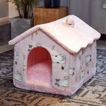 Foldable Dog House Kennel Bed Mat For Small Medium Dogs Cats Winter Warm Cat bed Nest Pet Products Basket Pets Puppy Cave Sofa