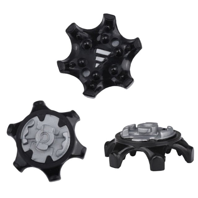 14Pcs /Lot TPR Golf Spikes Pins 1/4 Turn Fast Twist Shoe Spikes Replacement Accessories Golf Training Aids White+Gray