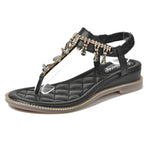 Luxury Sandals 2021 Summer Fashion Bohemian Designers Beach Sandals Flat Flip-toe Shoes Ladies Flats Beige Sandels for Women