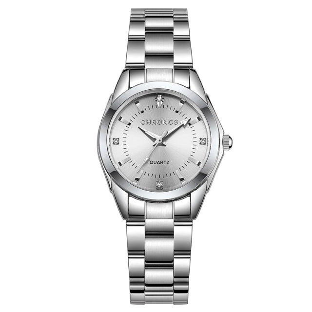 CHRONOS Elegant Women Watch Luxury Ladies Fashion Brand Wristwatch Japan Movement Stainless Steel Gift for Female Girlfriend