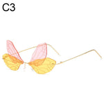UV400 Trendy Tassel Sunglasses Fashion Retro Rimless Sun Glasses Steampunk Sunglasses Shades Funny Clouds Shaped Eyeglasses