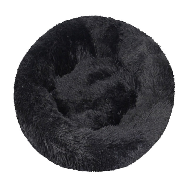 Long Plush Dog Bed Cushion Large Dogs Bed House Pet Round Cushion Bed Pet Kennel Super Soft Fluffy Comfortable for Cat Dog House