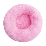 Long Plush Dog Bed Cushion Large Dogs Bed House Pet Round Cushion Bed Pet Kennel Super Soft Fluffy Comfortable for Cat Dog House