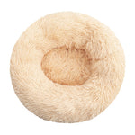 Long Plush Dog Bed Cushion Large Dogs Bed House Pet Round Cushion Bed Pet Kennel Super Soft Fluffy Comfortable for Cat Dog House
