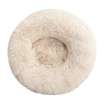 Long Plush Dog Bed Cushion Large Dogs Bed House Pet Round Cushion Bed Pet Kennel Super Soft Fluffy Comfortable for Cat Dog House