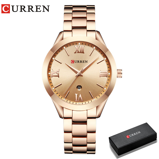 CURREN Gold Watch Women Watches Ladies Creative Steel Women&#39;s Bracelet Watches Female Clock Relogio Feminino Montre Femme