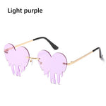 UV400 Trendy Tassel Sunglasses Fashion Retro Rimless Sun Glasses Steampunk Sunglasses Shades Funny Clouds Shaped Eyeglasses