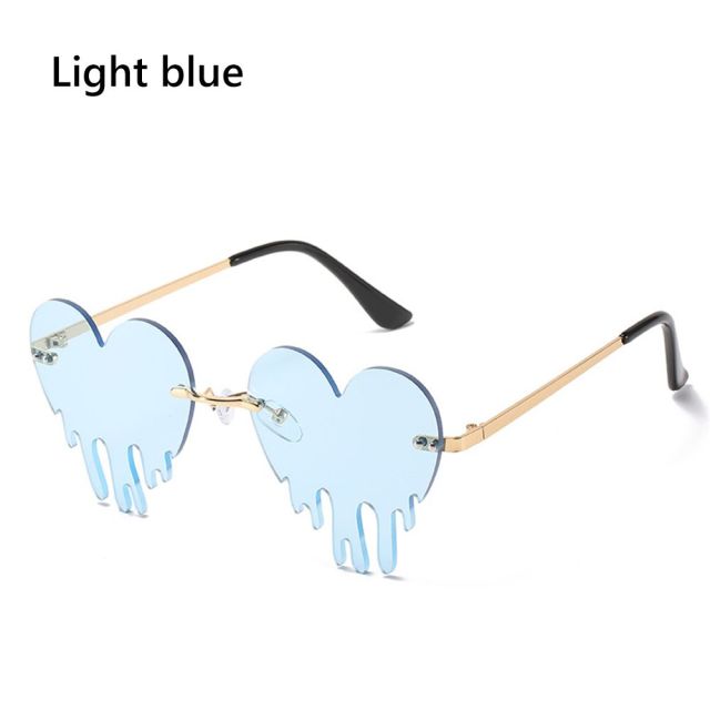 UV400 Trendy Tassel Sunglasses Fashion Retro Rimless Sun Glasses Steampunk Sunglasses Shades Funny Clouds Shaped Eyeglasses