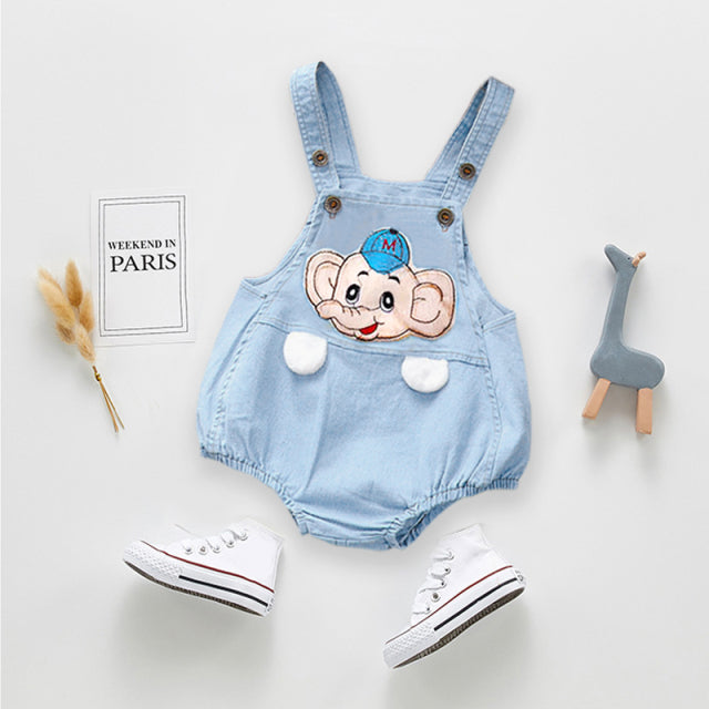 IENENS Kids Baby Jumper Boys Girls Clothes Pants Denim Shorts Jeans Overalls Toddler Infant Jumpsuits Newborn Clothing Trousers