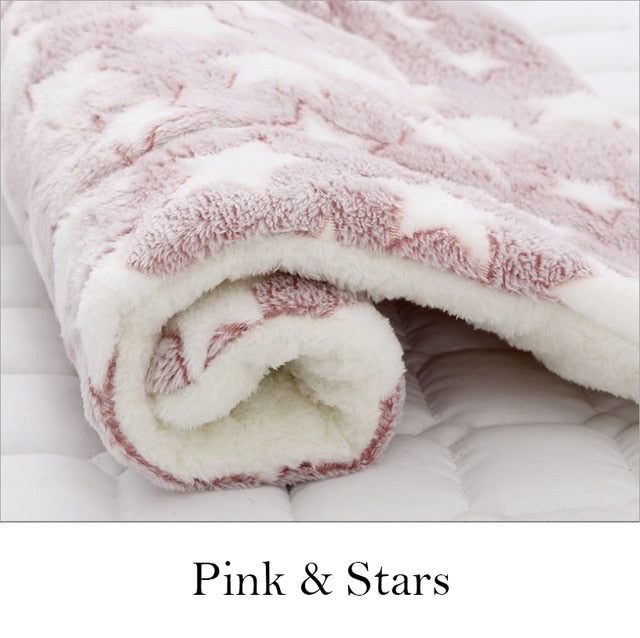 Dog Mat Dog Bed Thickened Pet Cat Soft Fleece Pad Blanket Bed Mat Cushion Home Portable Washable Rug Keep Warm Pet Supplies