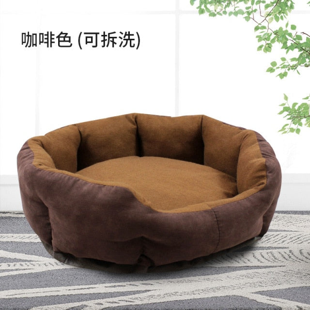 Dog Beds House Sofa Washable Round Plush Mat For Small Medium Dogs Large Labradors Cat House Pet Bed Dcpet Best Dropshipping