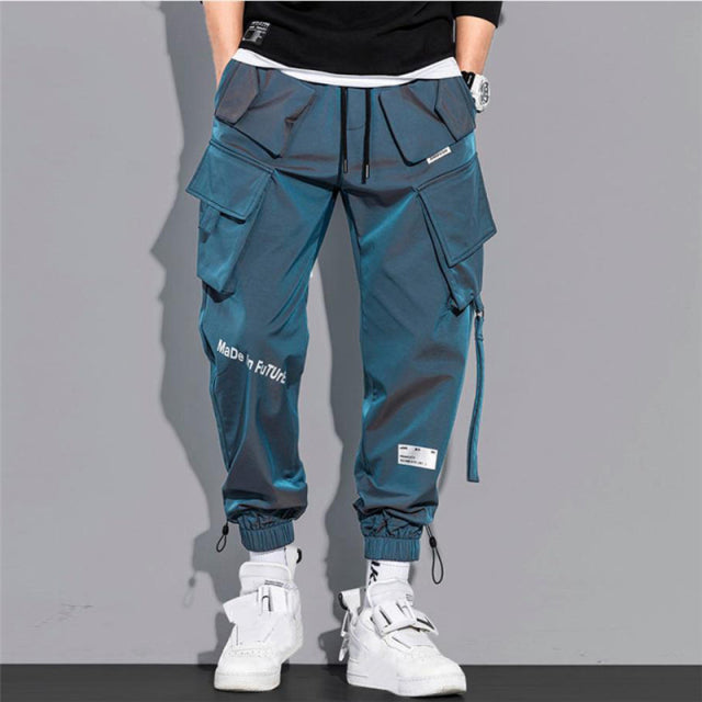Men's Cargo Pants Fashion Hip Hop Multi-pocket Trousers Trendy Streetwear Solid Sweatpants Pantalones Casuales Para Hombre