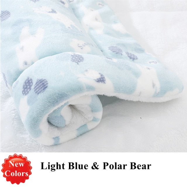 Dog Mat Dog Bed Thickened Pet Cat Soft Fleece Pad Blanket Bed Mat Cushion Home Portable Washable Rug Keep Warm Pet Supplies
