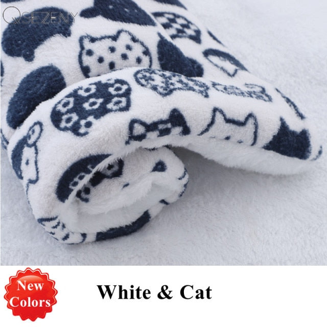 Dog Mat Dog Bed Thickened Pet Cat Soft Fleece Pad Blanket Bed Mat Cushion Home Portable Washable Rug Keep Warm Pet Supplies