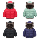 Kids Cotton Clothing Thickened Down Girls Jacket Baby Winter Warm Coat Kids Zipper Hooded Costume Boys Outwear JYF